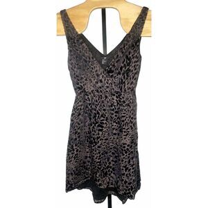 H&M Wimsygoth 90s Y2k Black Velvet Mini Dress Fairy Babydoll Empire Waist Size 2